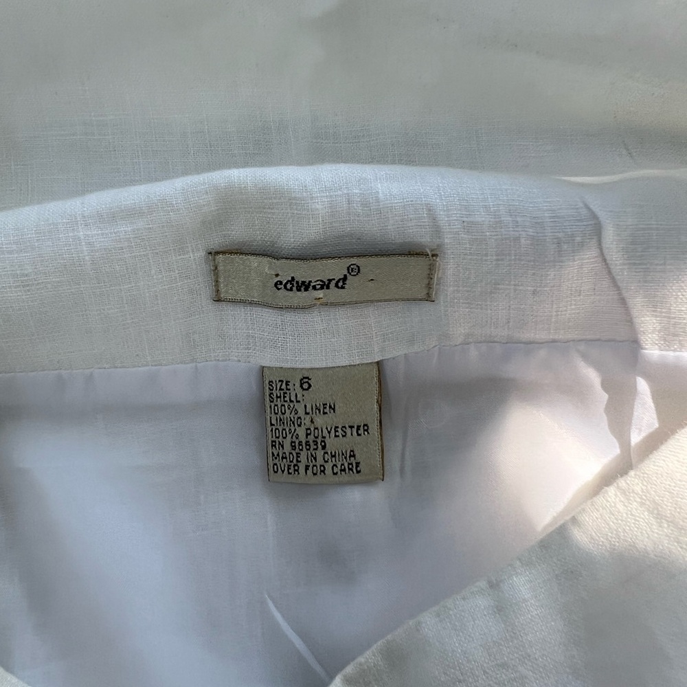 Edward Linen Skirt Embroidered Front 6 - Picture 6 of 9